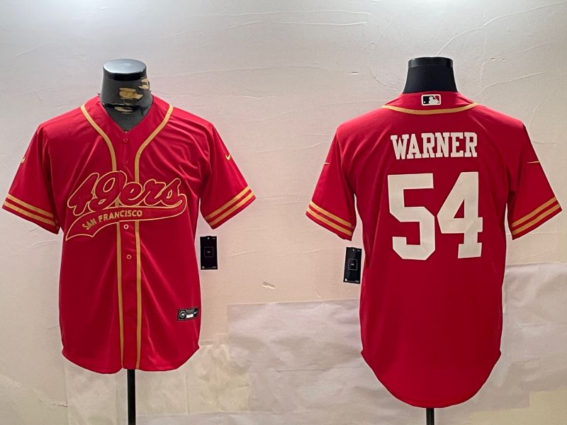 Men San Francisco 49ers #54 Warner Red Joint Name 2024 Nike Limited NFL Jersey style 12093